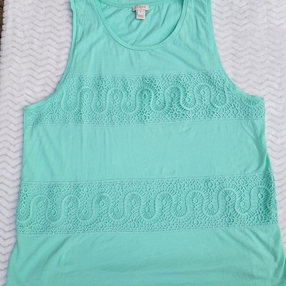 J. Crew Teal sleeveless top size medium